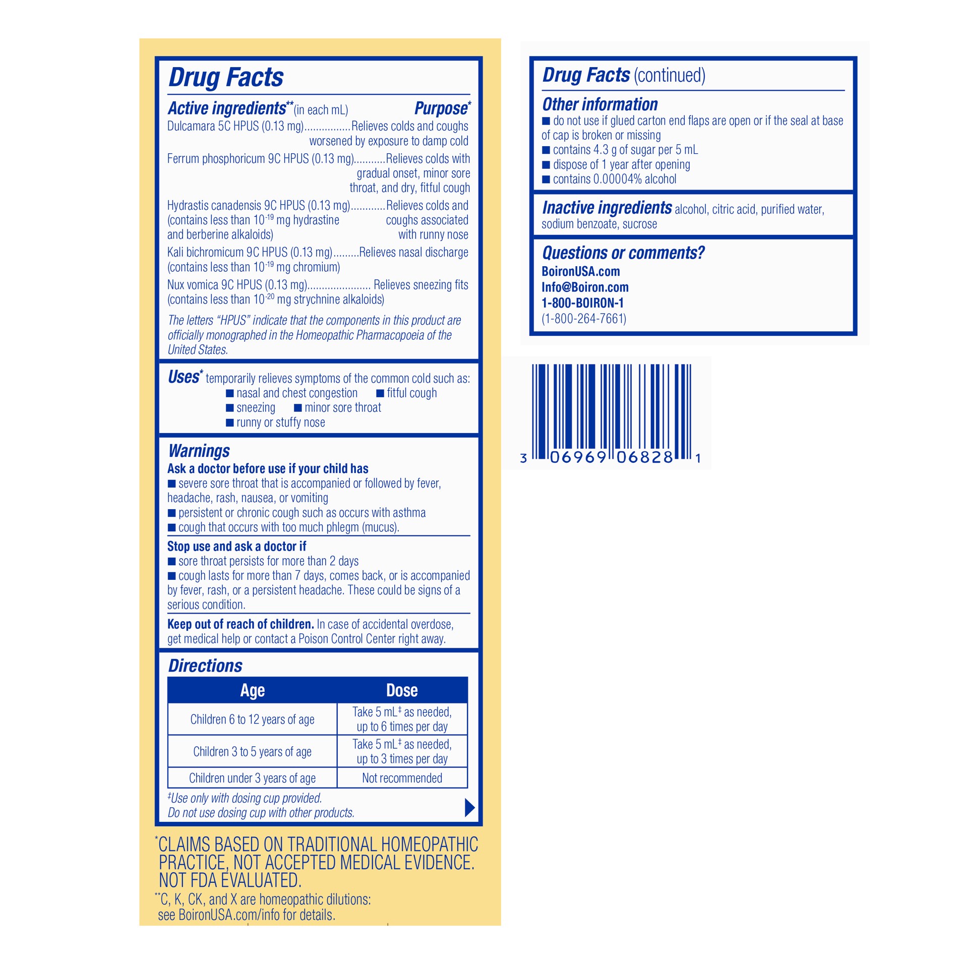 slide 6 of 6, Boiron Chestal Kids Cold & Cough 6.7 fl oz, 6.7 fl oz