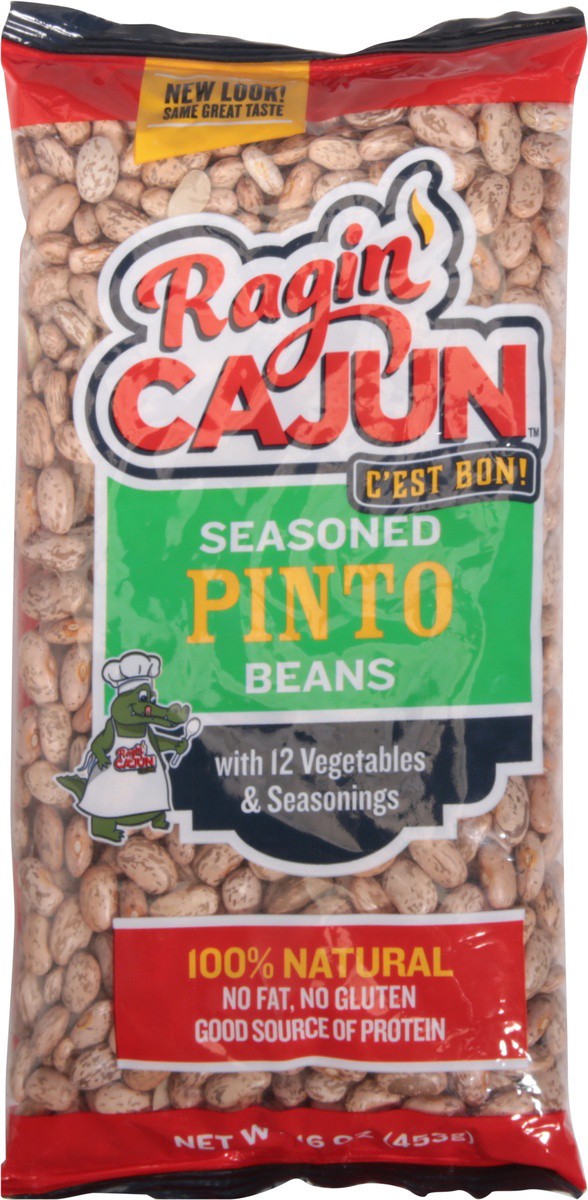 slide 6 of 9, Ragin' Cajun Fixin's Seasoned Pinto Beans (Bagged), 16 oz