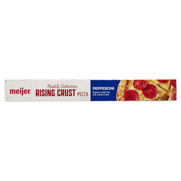 slide 2 of 29, Meijer Rising Crust Pepperoni Pizza, 28.3 oz