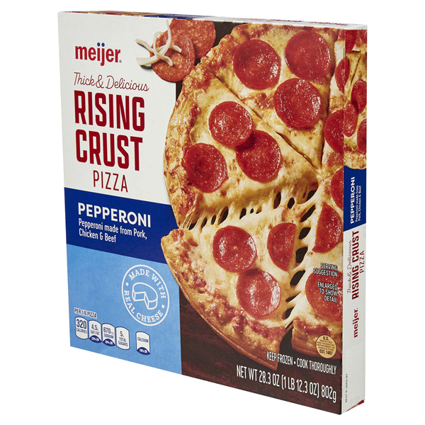 slide 15 of 29, Meijer Rising Crust Pepperoni Pizza, 28.3 oz