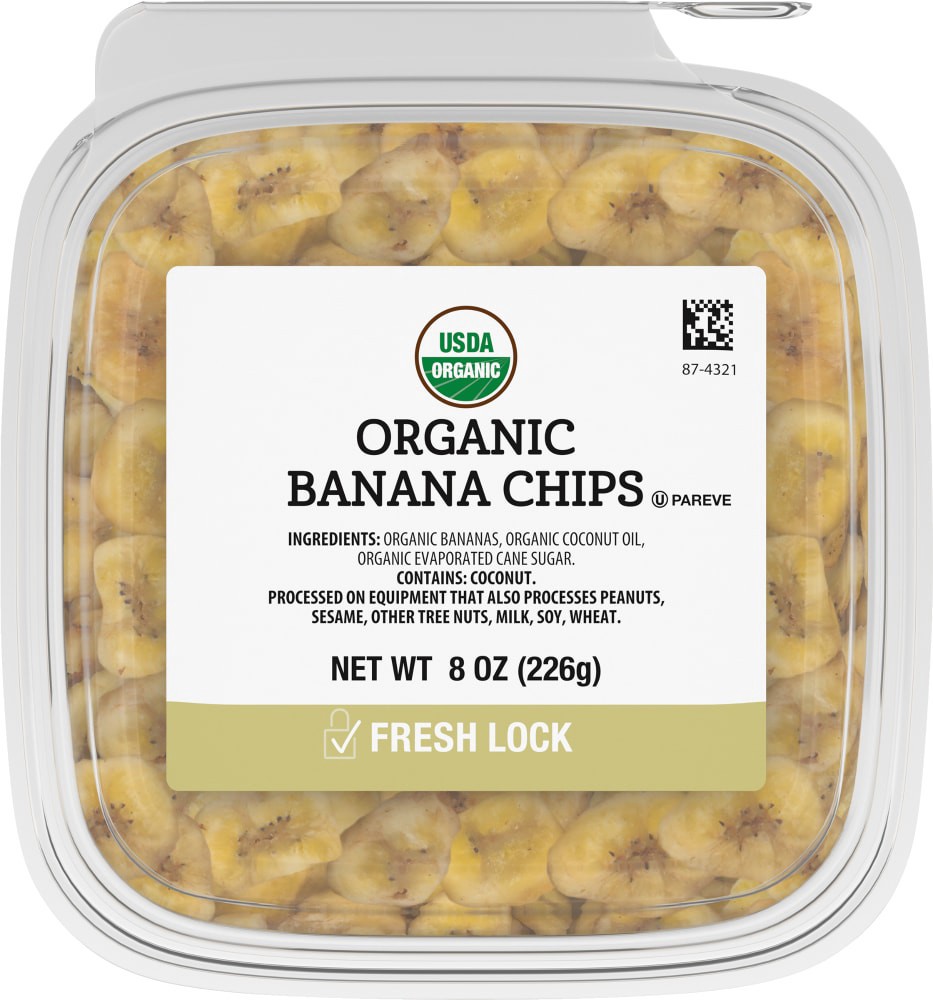 slide 1 of 3, Kroger Organic Banana Chips, 8 oz