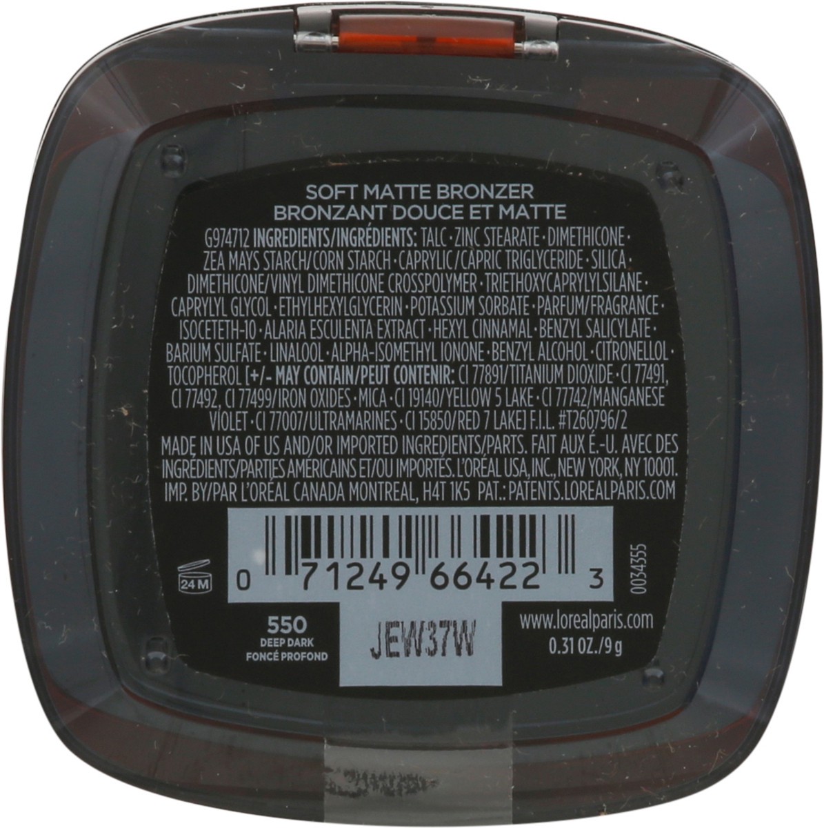 slide 7 of 9, L'Oréal Infallible Deep Dark 550 Waterproof Bronzer 0.31 oz, 0.31 oz