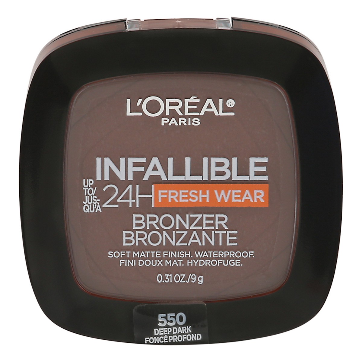 slide 1 of 9, L'Oréal Infallible Deep Dark 550 Waterproof Bronzer 0.31 oz, 0.31 oz
