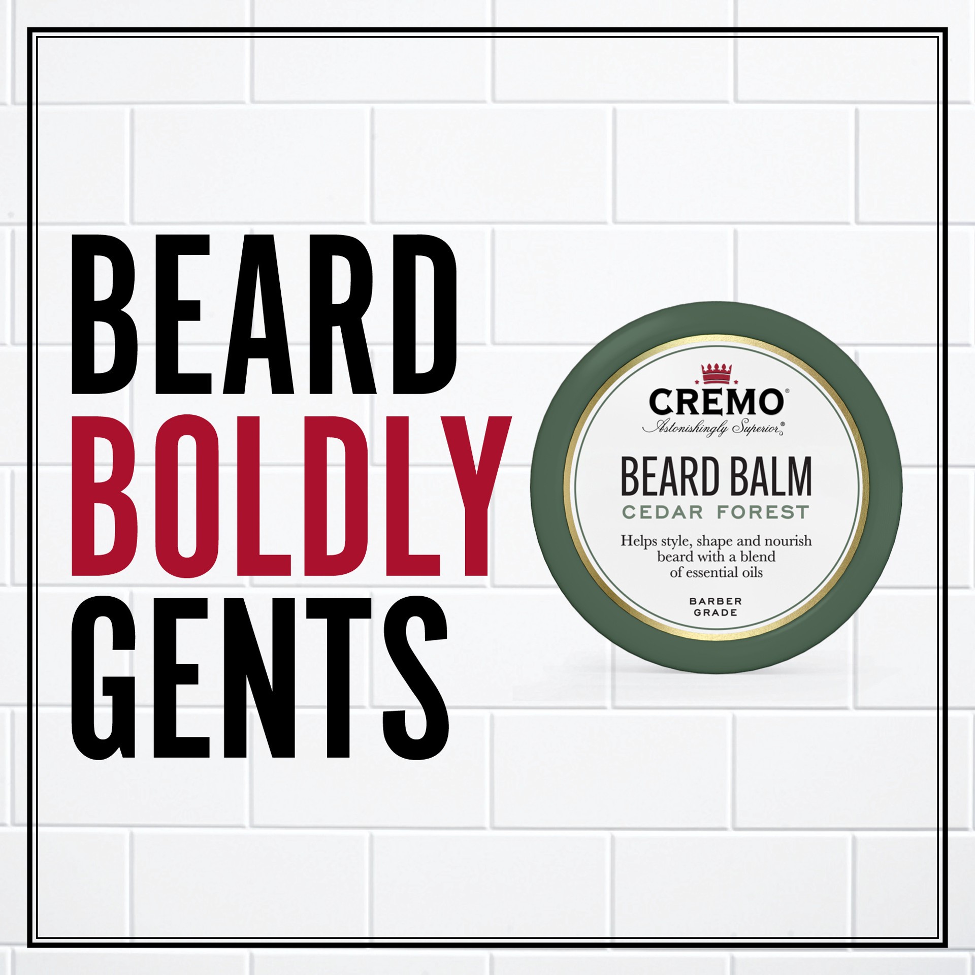 slide 4 of 7, Cremo 00853382004346 - Cremo Cedar Forest Beard Balm 2 oz, 1 cnt