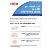 slide 16 of 21, Meijer Professional Results Whitening Strips, 20 Day Treatment, 40 Strips, 20 CT     