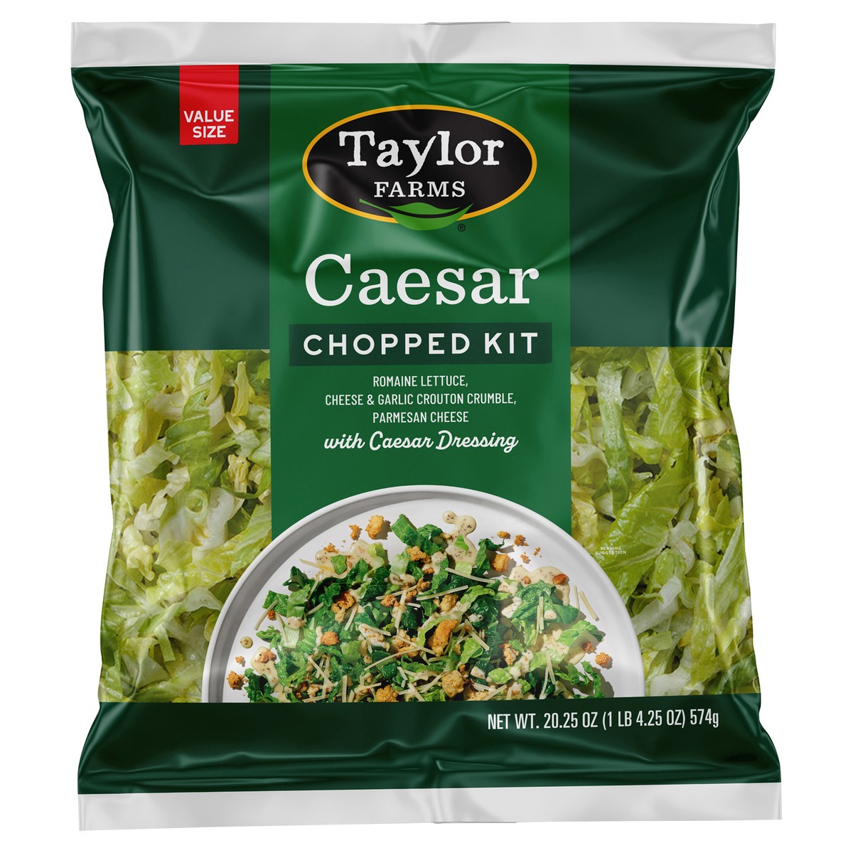 slide 1 of 3, Taylor Farms Caesar Family Size Chopped Salad Kit Bag - 20.25 oz, 20.25 oz