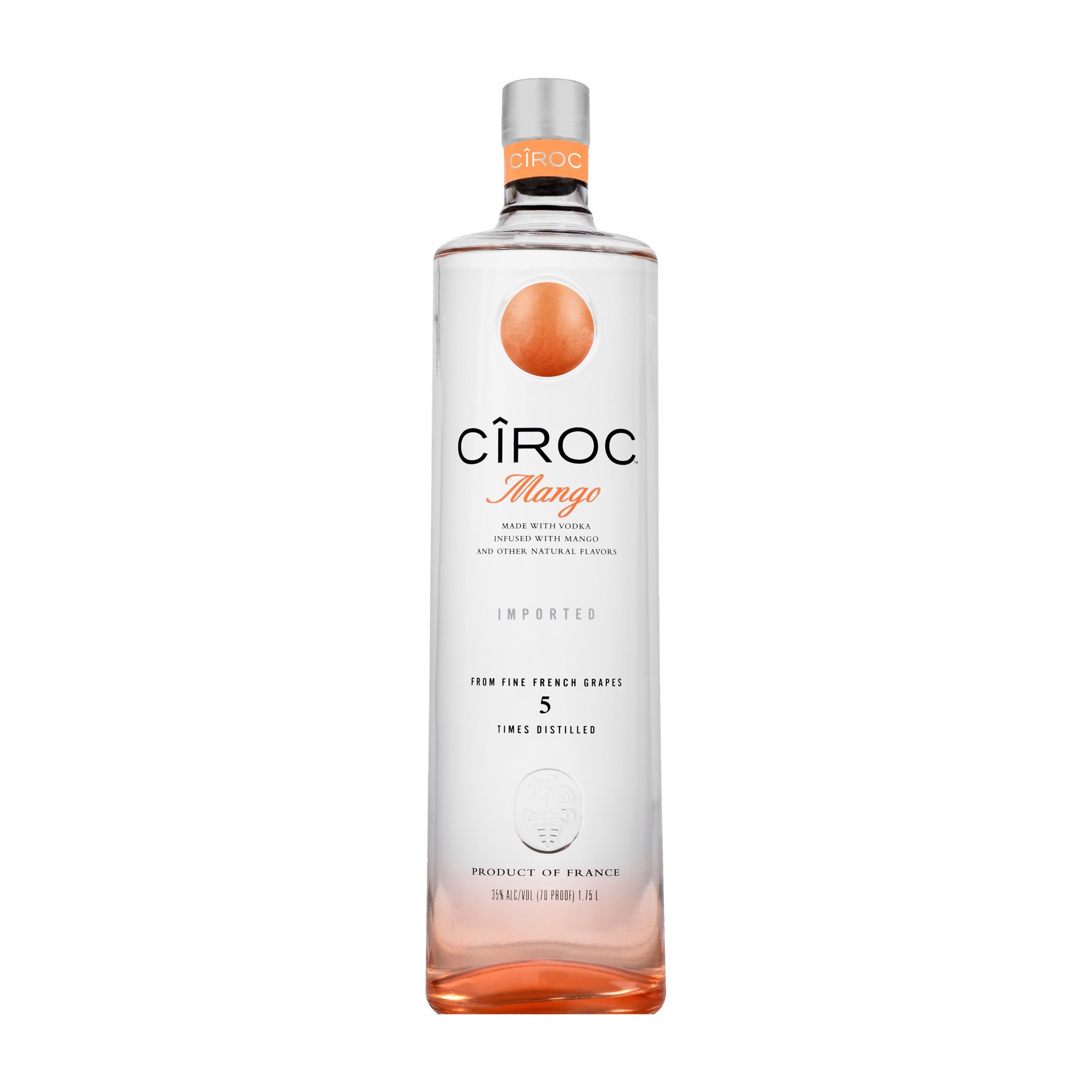 slide 1 of 4, CIROC Mango (Made with Vodka Infused with Natural Flavors), 1.75 L, 1.75 liter