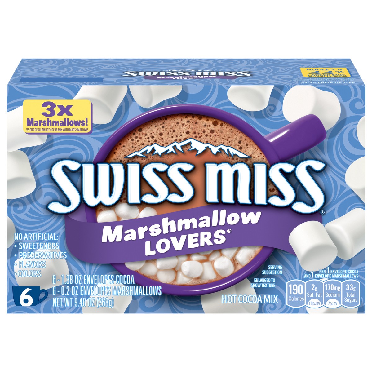 slide 1 of 5, Swiss Miss Marshmallow Lovers Hot Cocoa Mix - 12 ct, 12 ct