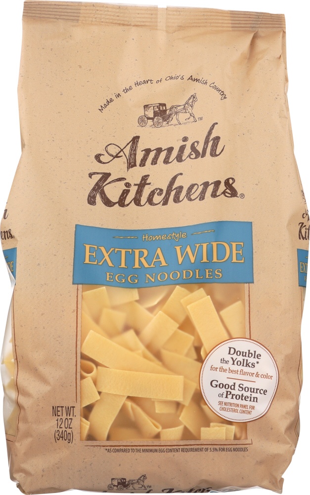 slide 1 of 8, Amish Kitchens Extra Wide Noodles, 12 oz