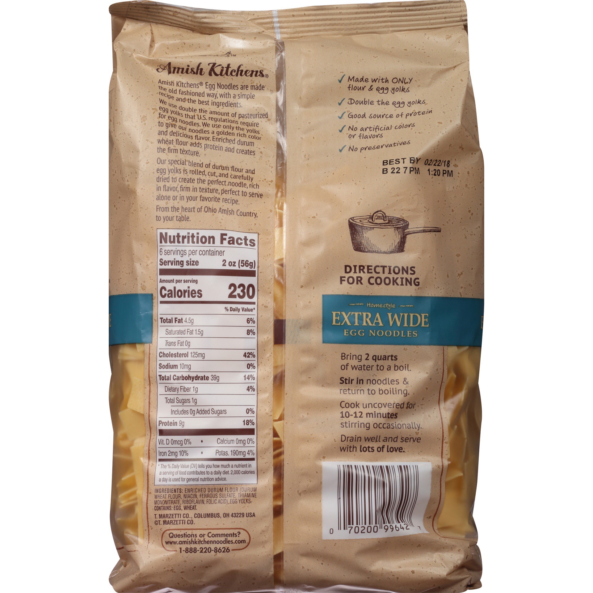 slide 3 of 8, Amish Kitchens Extra Wide Noodles, 12 oz