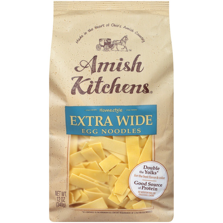 slide 1 of 8, Amish Kitchens Extra Wide Noodles, 12 oz