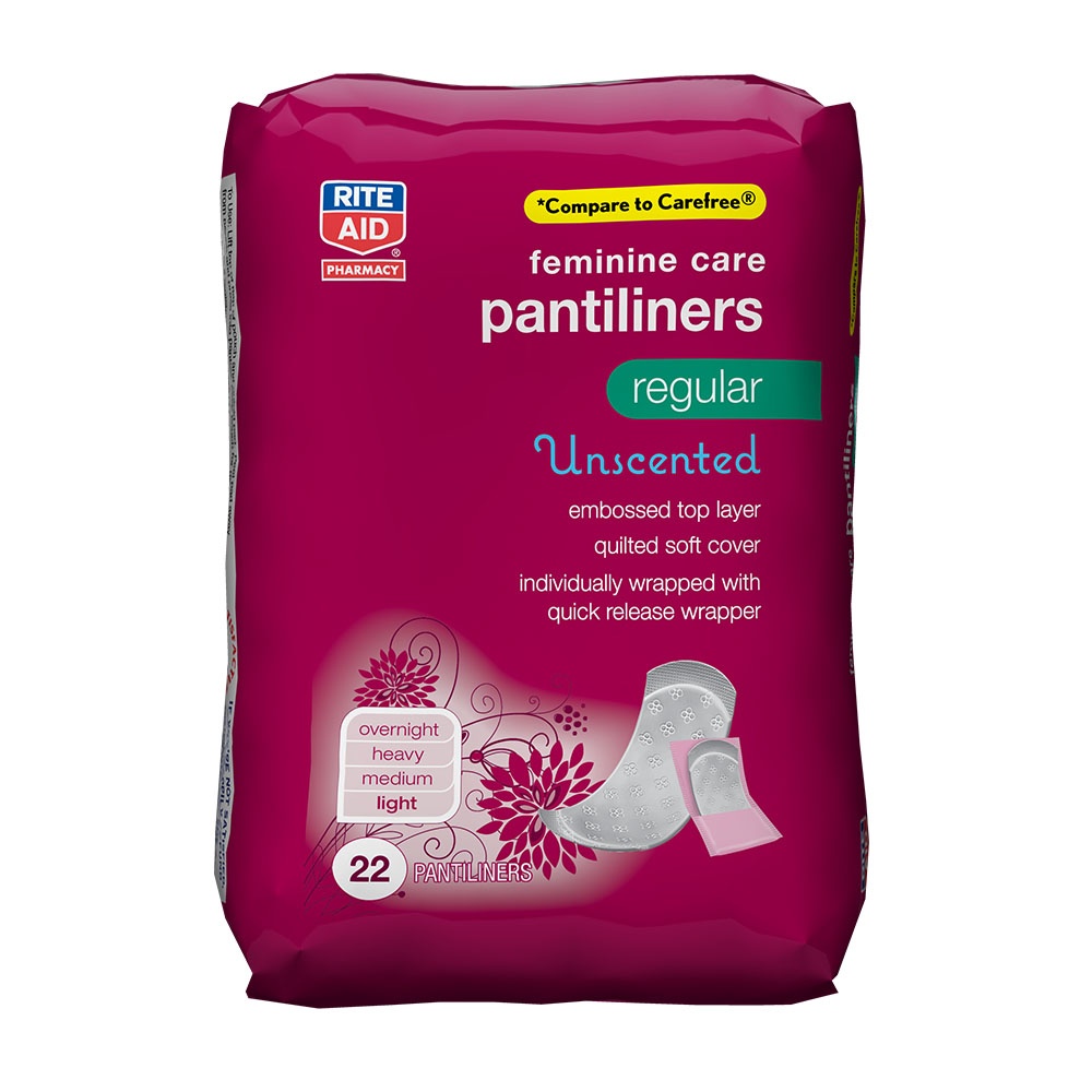 slide 1 of 6, Rite Aid Pantiliners, Regular, Unscented, 22 ct