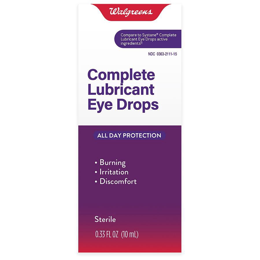 slide 1 of 3, Walgreens Complete Lubricant Eye Drops, 0.33 fl oz