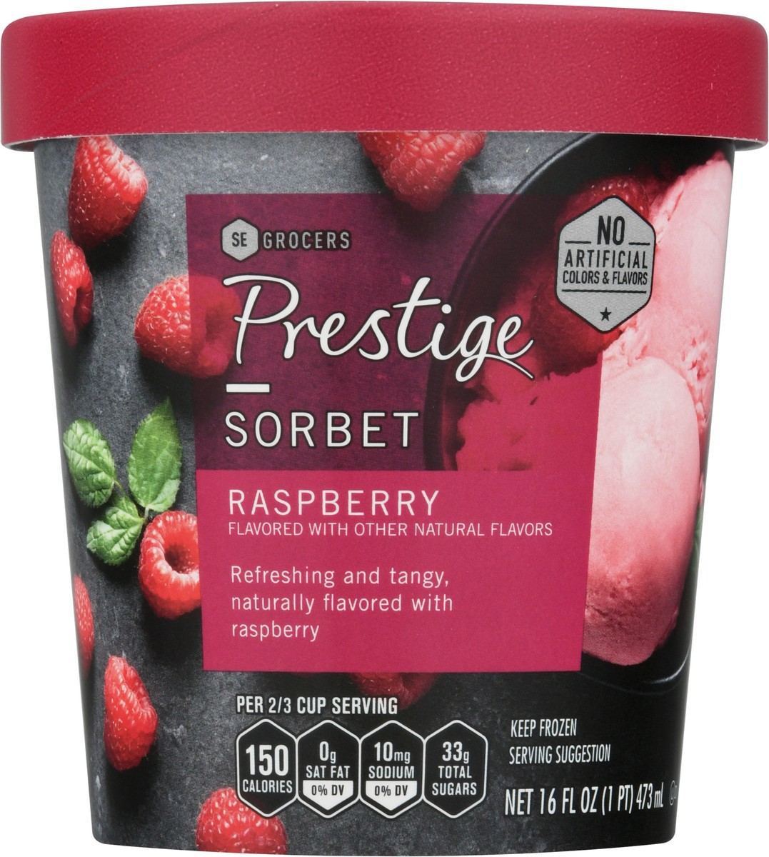 slide 6 of 9, Prestige Raspberry Sorbet, 16 oz