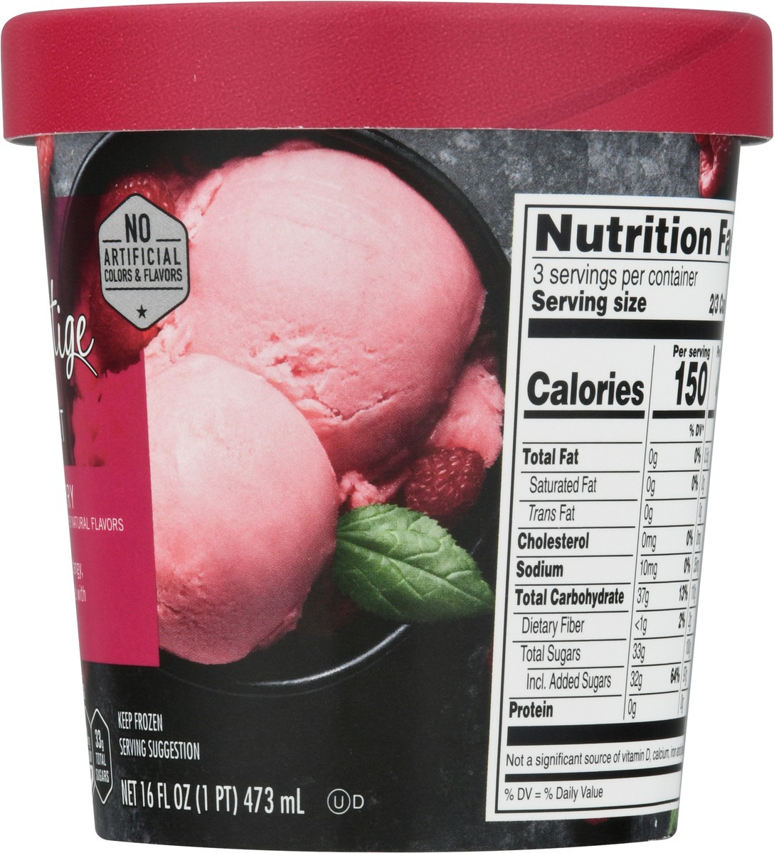 slide 4 of 9, Prestige Raspberry Sorbet, 16 oz