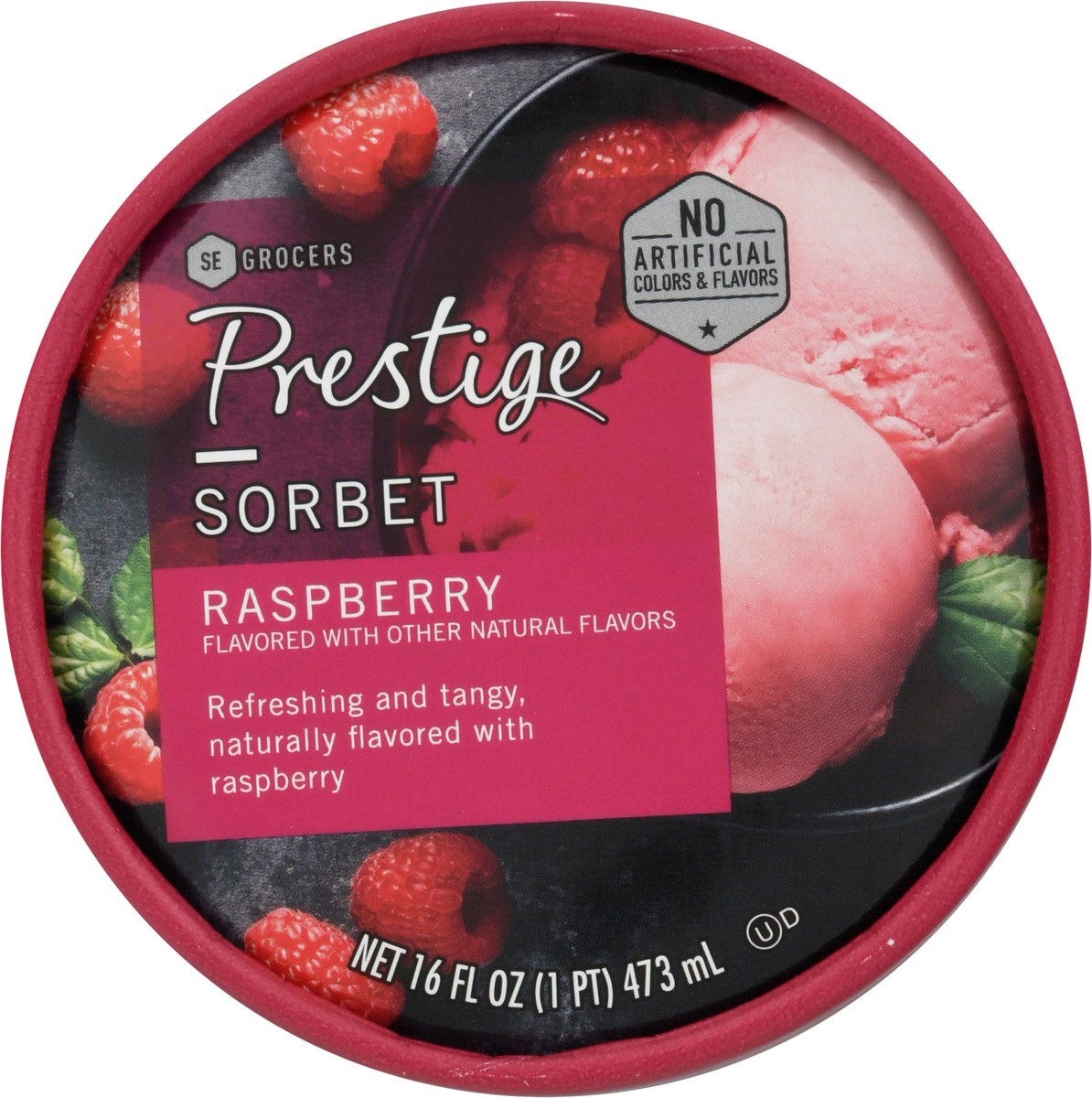 slide 2 of 9, Prestige Raspberry Sorbet, 16 oz