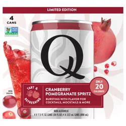 Q Drinks Drinks Mixers Cranberry Pomegranate Spritz 4 pack 7.5 oz Cans