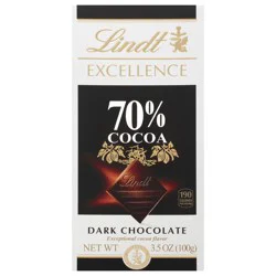 Lindt Excellence 70% Cocoa Dark Chocolate 3.5 oz
