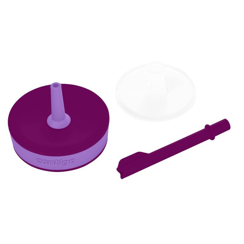 slide 4 of 4, Contigo Kids' Leighton Tritan 14oz Tumbler Grape Amethyst with Tulips, 14 oz