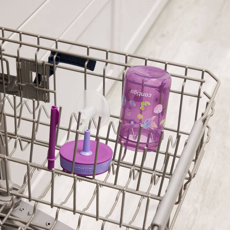 slide 3 of 4, Contigo Kids' Leighton Tritan 14oz Tumbler Grape Amethyst with Tulips, 14 oz