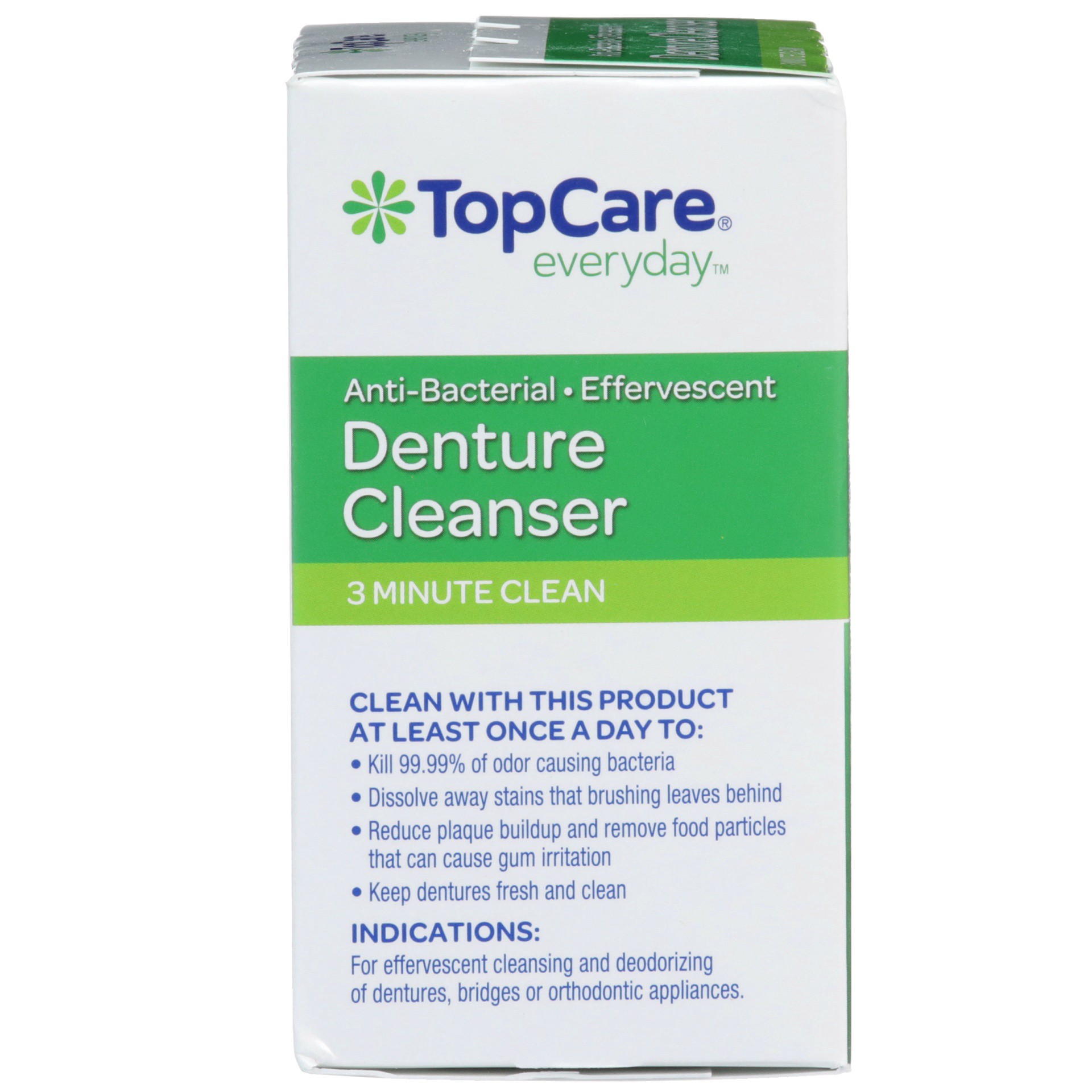 slide 3 of 6, TopCare Denture Cleanser Tablets Double Action, 40 ct