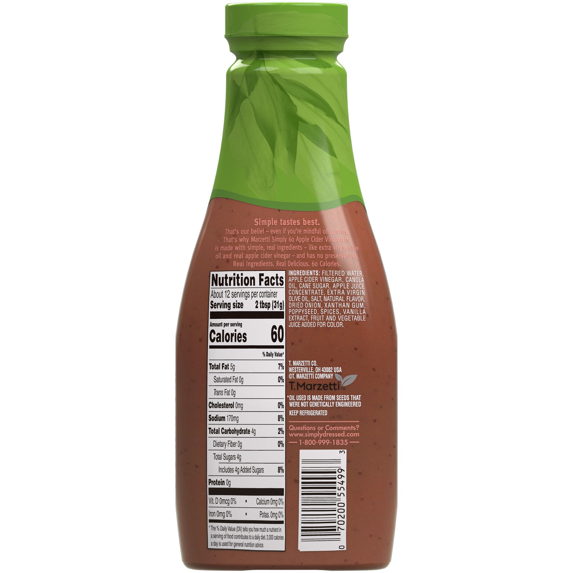 slide 6 of 8, Marzetti Simply 60 Apple Cider Vinaigrette, 12 fl oz