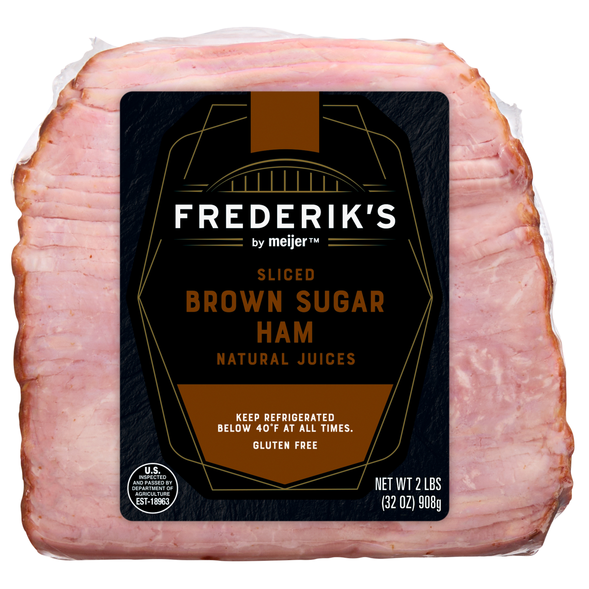 slide 1 of 5, Frederiks by Meijer BNLS 1/4 BRWN Sugar Ham Sliced 32 oz, 32 oz