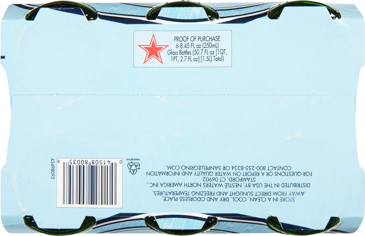 slide 4 of 8, S.Pellegrino Sparkling Natural Mineral Water, 6 Pack of 8.45 Fl Oz Glass Bottles, 50.7 oz