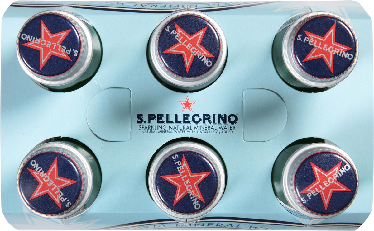 slide 8 of 8, S.Pellegrino Sparkling Natural Mineral Water, 6 Pack of 8.45 Fl Oz Glass Bottles, 50.7 oz