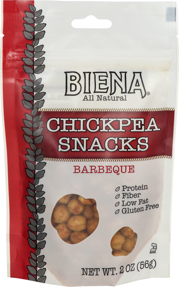 slide 1 of 3, Biena Chickpea Snacks Barbeque, 2 oz