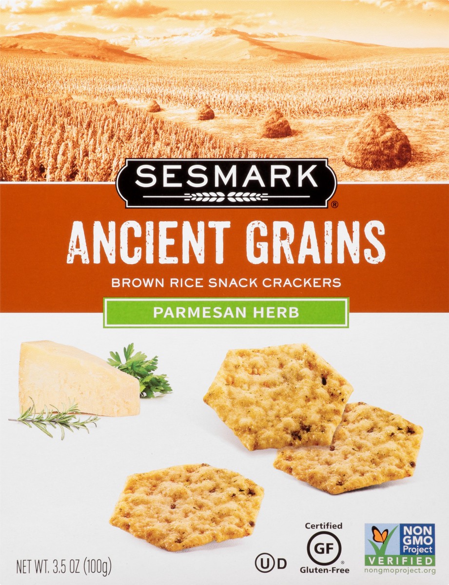 slide 8 of 13, Sesmark Gluten Free Parm Herb Cracker, 3.5 oz