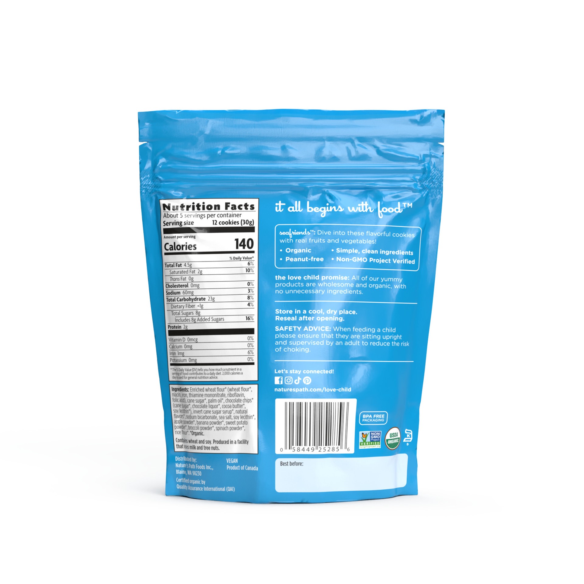 slide 2 of 3, Nature's Path Organic Seafriends Chocolate Chip Cookies 4.9 oz, 4.9 oz