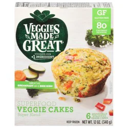 Garden Lites Veggies Made Great Superfood Veggie Super Blend Cakes 6 Count