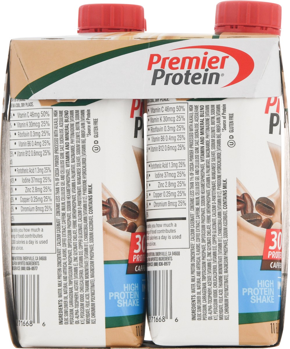 slide 7 of 9, Premier Protein Cafe Latte High Protein Shake 4 - 11 fl oz Shakes, 4 ct