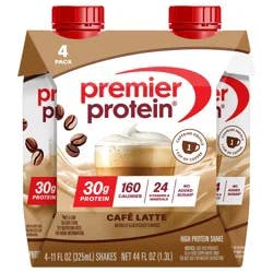 Premier Protein Shake, Café Latte, 30g Protein, 11 Fl Oz, 4 Ct