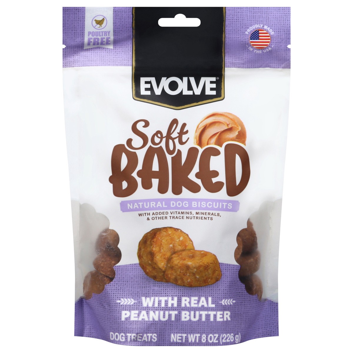slide 2 of 4, Evolve Soft Peanut Butter Biscuits, 8 oz