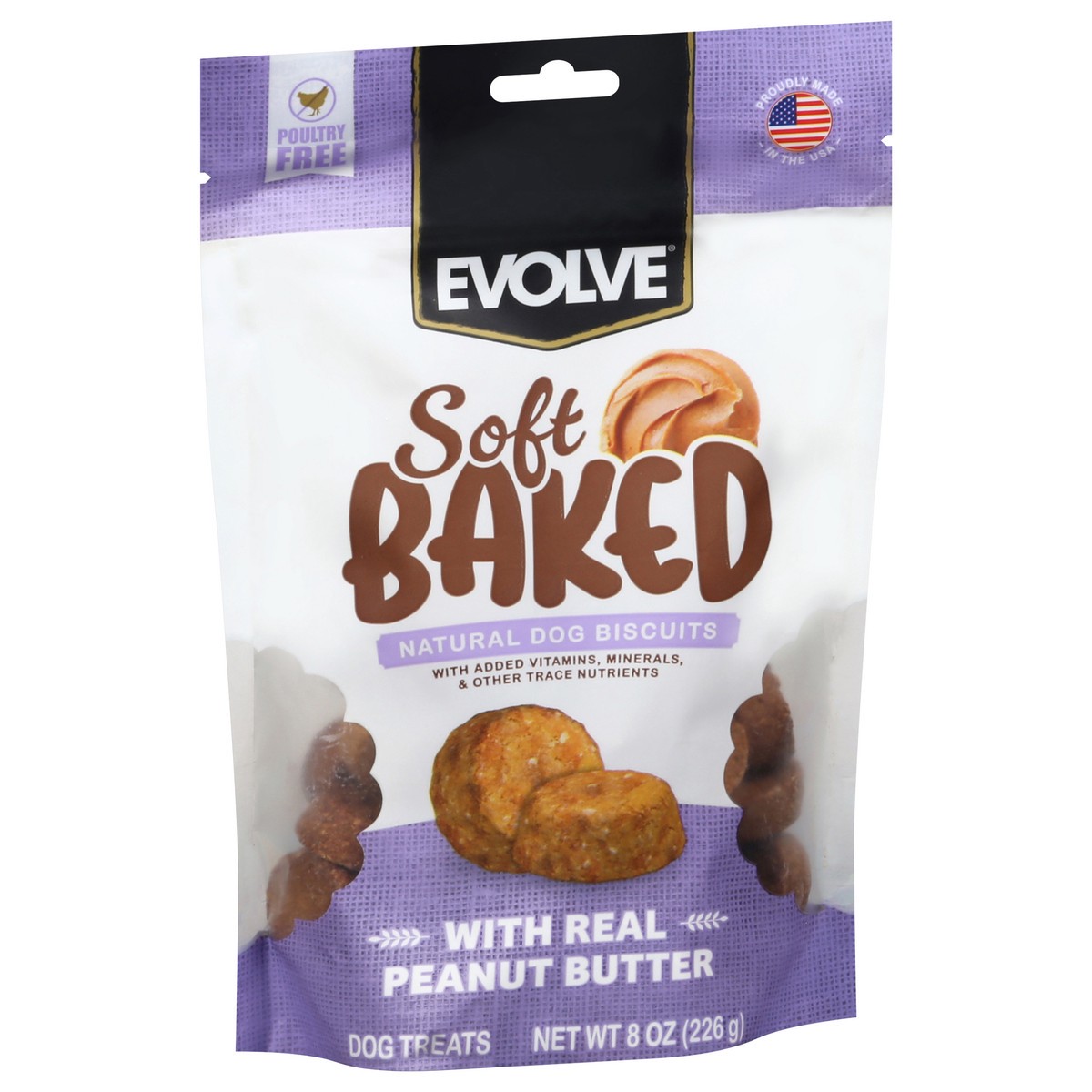 slide 4 of 4, Evolve Soft Peanut Butter Biscuits, 8 oz