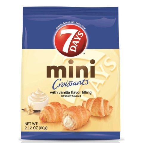 slide 1 of 1, 7DAYS Mini Croissant Vanilla, 2.12 oz