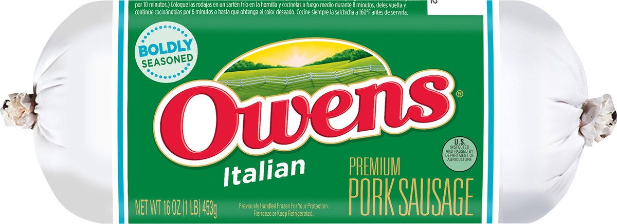 slide 7 of 9, Owens Italian Sausage Chub, 16 oz