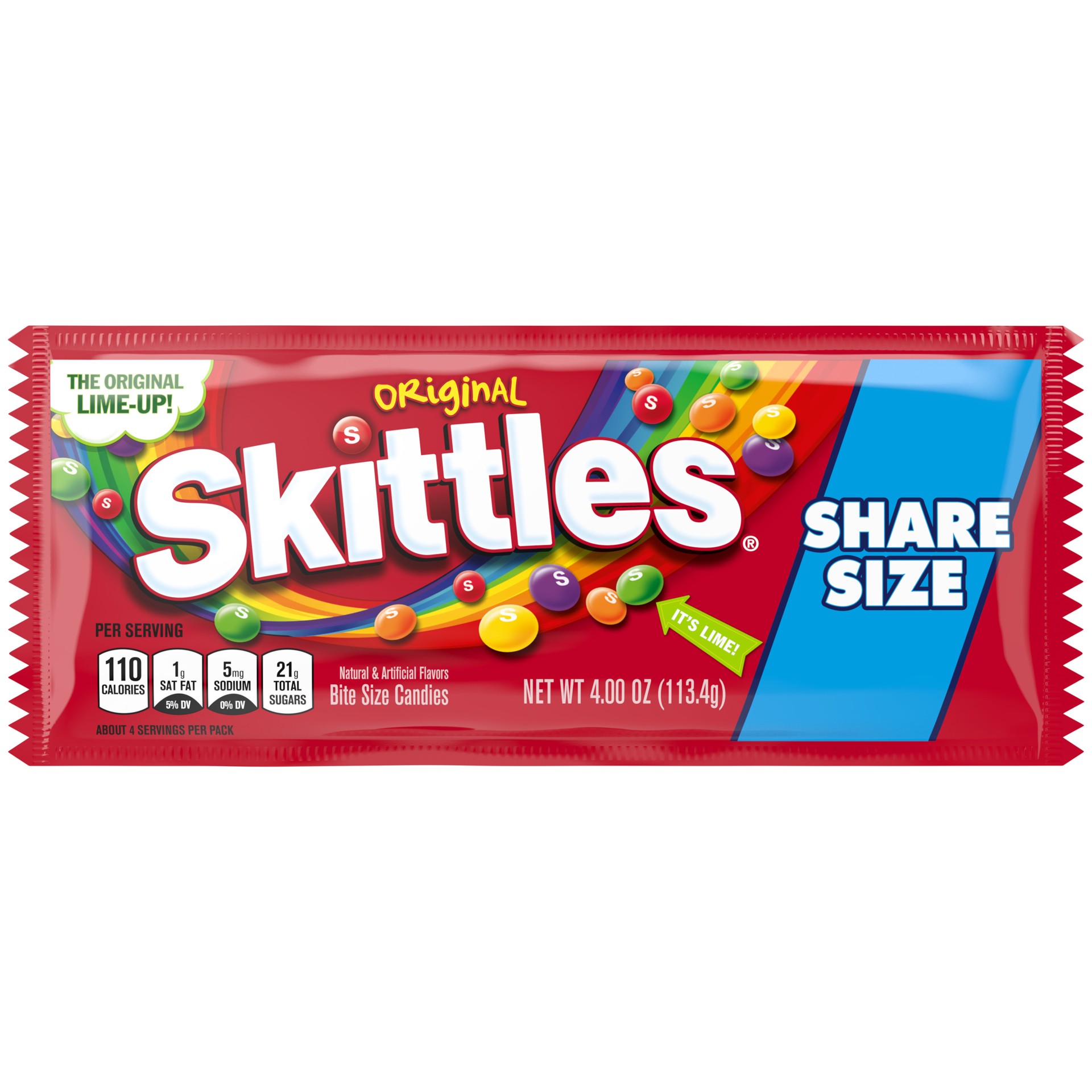 slide 1 of 8, SKITTLES Original Chewy Candy, Share Size, 4 oz Bag, 4 oz