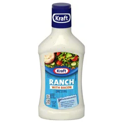 Kraft Ranch Dressing with Bacon, 16 fl oz Bottle