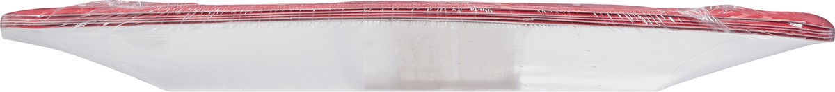 slide 8 of 9, Caspari Grosgrain Border Red Square Salad Dessert Plates 8 ea, 8 ct