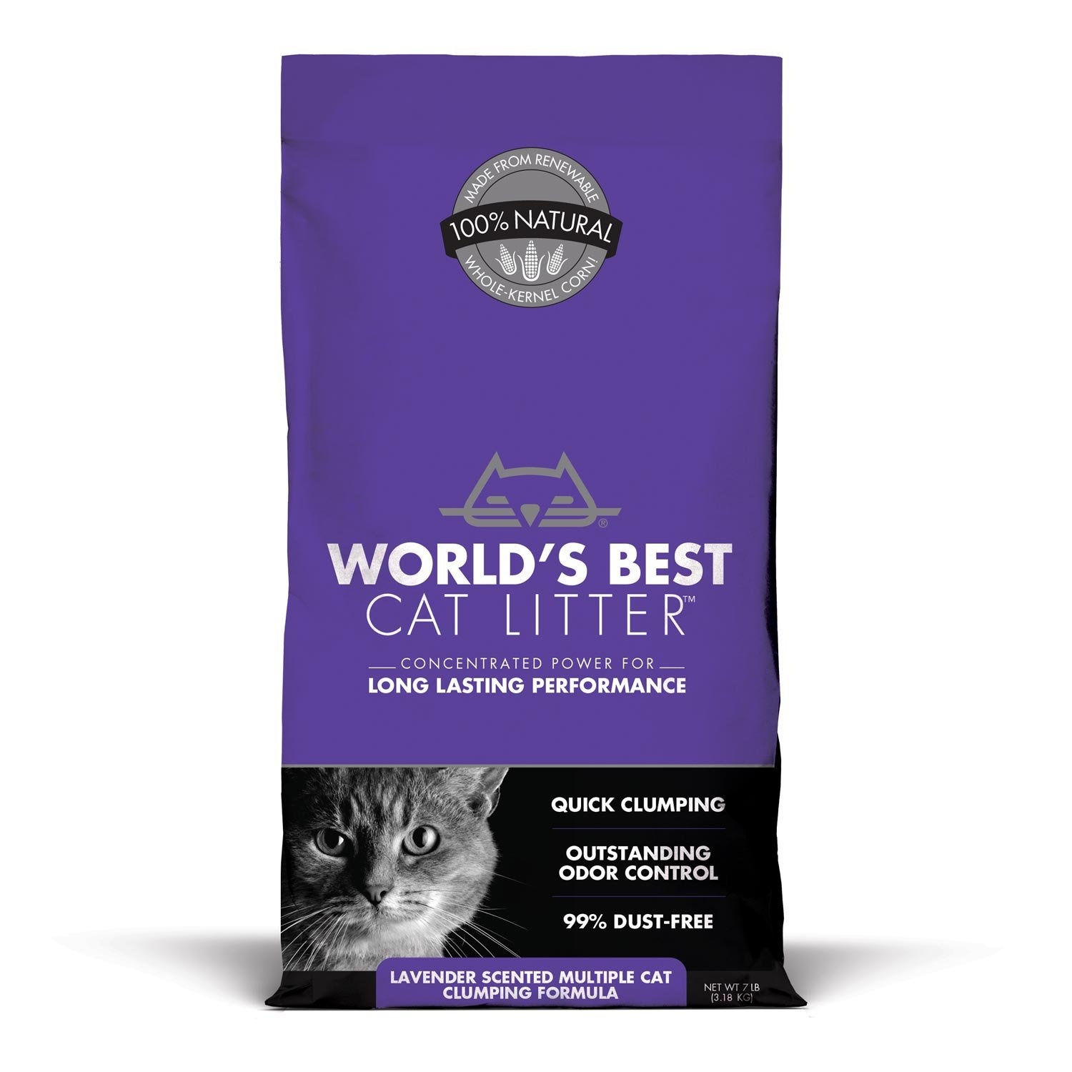 slide 1 of 1, World's Best Cat Litter Scented Multiple Cat Clumping Formula, 7 lb