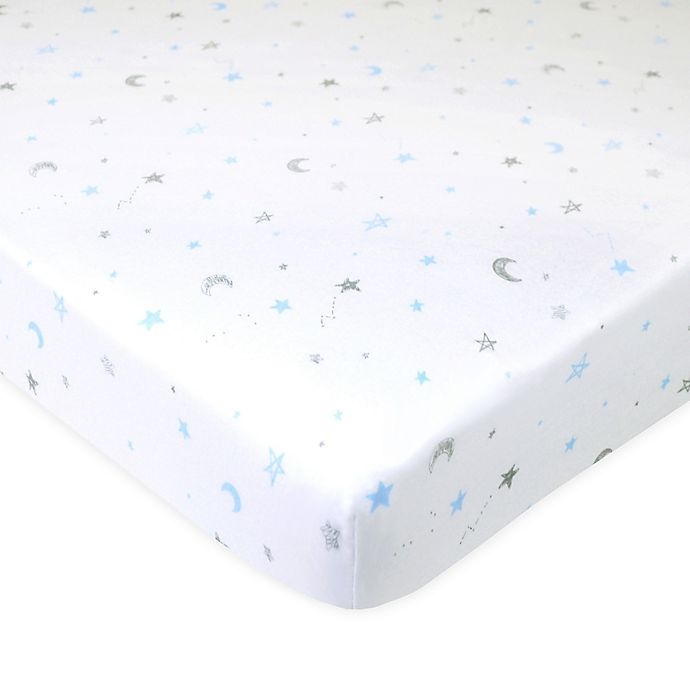 slide 2 of 3, TL Care Cotton Jersey Fitted Mini-Crib Sheets - Blue, 2 ct