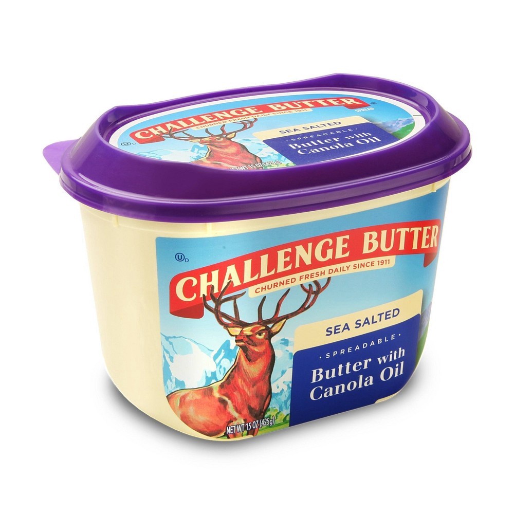 slide 2 of 5, Challenge Dairy Spreadable Sea Salted Butter with Canola Oil 15 oz, 15 oz