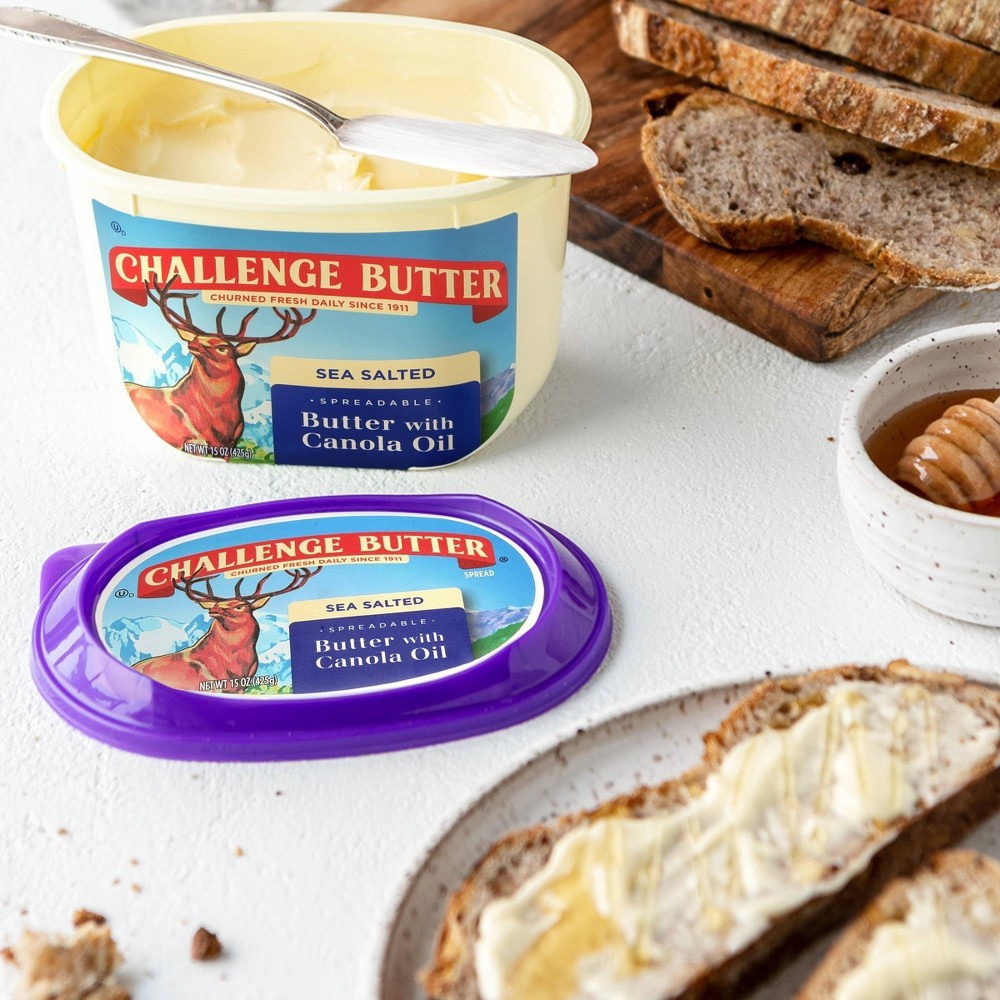slide 4 of 5, Challenge Dairy Spreadable Sea Salted Butter with Canola Oil 15 oz, 15 oz