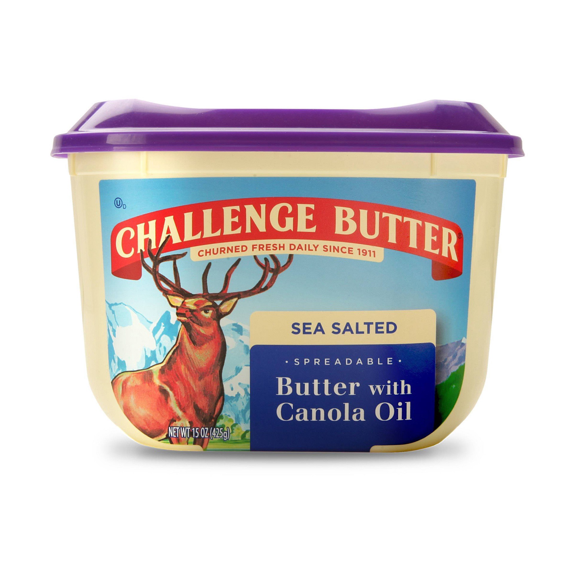 slide 1 of 5, Challenge Dairy Spreadable Sea Salted Butter with Canola Oil 15 oz, 15 oz
