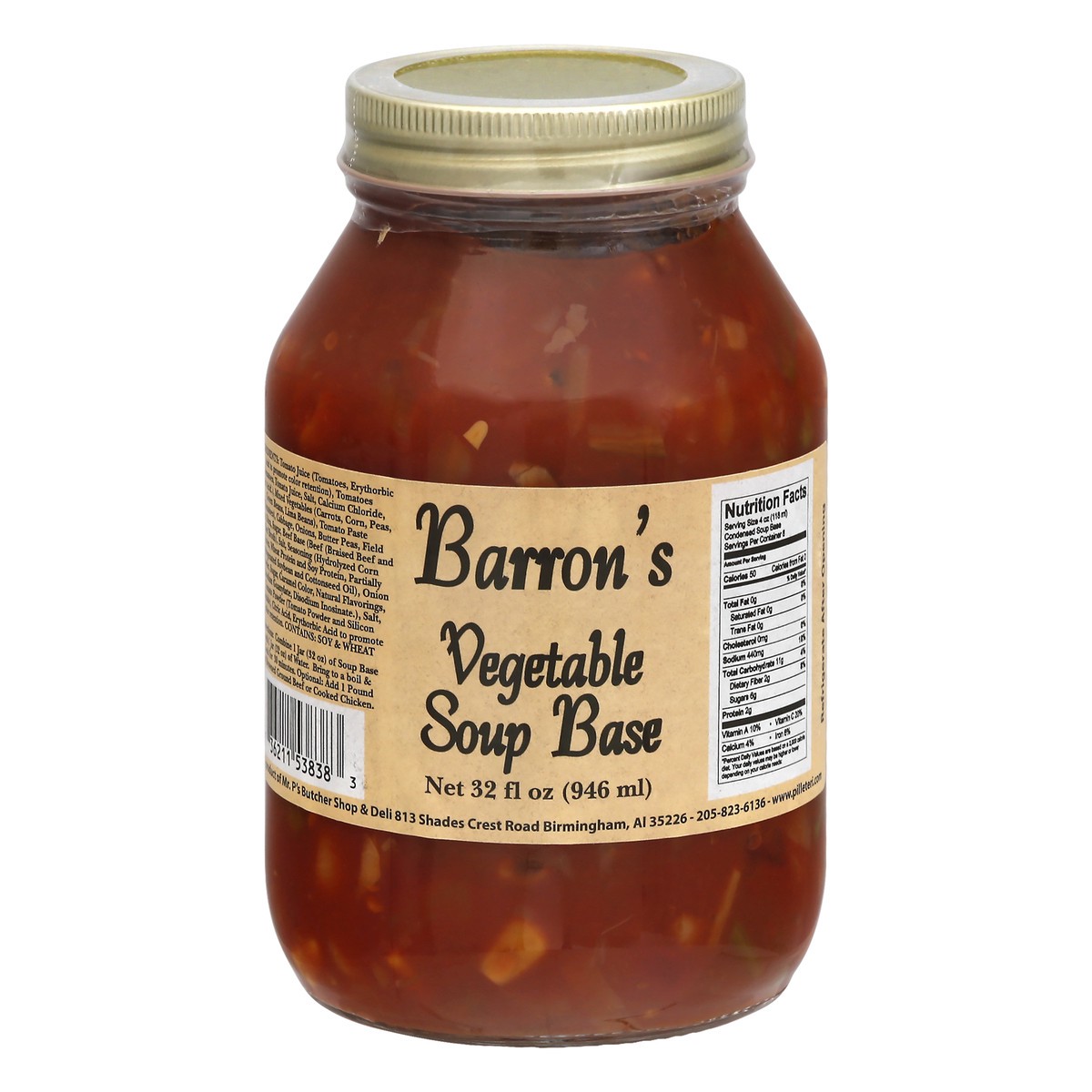 slide 6 of 13, Barron's Vegetable Soup base 32 oz, 32 oz