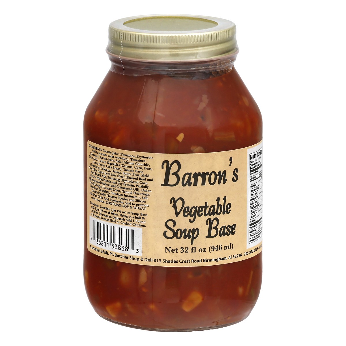 slide 7 of 13, Barron's Vegetable Soup base 32 oz, 32 oz