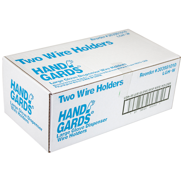 slide 1 of 1, Handgards Wire Glove Rack White 2Ct, 1 ct